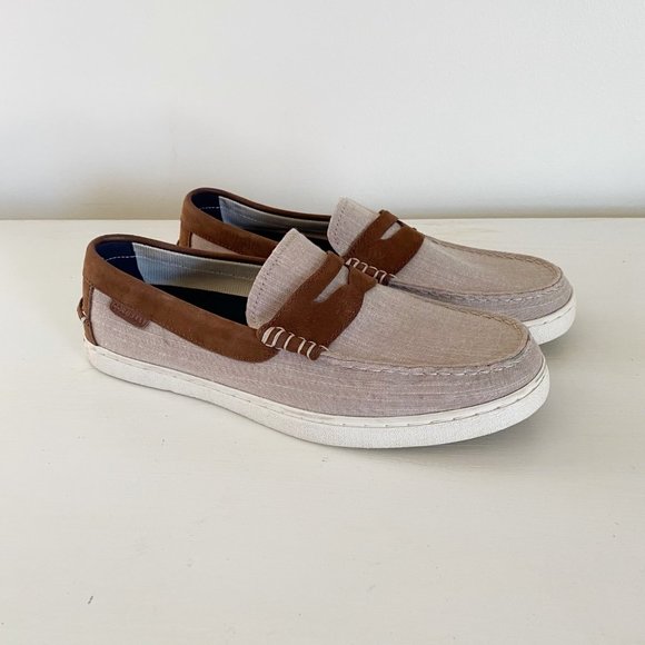 Cole Haan Other - Cole Haan Lumber Chambray Nantucket Loafers Slip On Brown Tan Men's 9